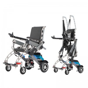 Standing Electric Wheelchair Lightweight Aluminium Foldable Gait Walking Training Rehabilitation Robot for Disabled